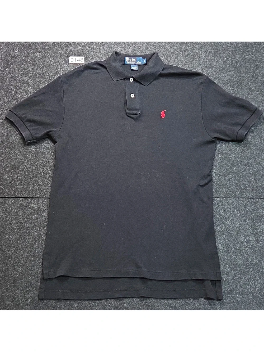 Polo Ralph Lauren Men's Polo Shirt S Black Solid Short Sleeve Cotton Embroidered